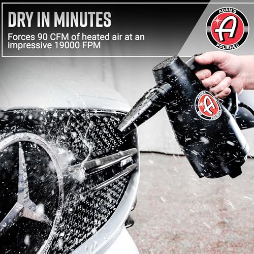 Adam's Polishes Mini Air Cannon - Handheld High Powered Filtered Car Wash Dryer Blower| Dry Before Car Cleaning, Car Detailing, Car Wax, or Ceramic Coating | Auto Tool Kit Gift Boat RV Motorcycle