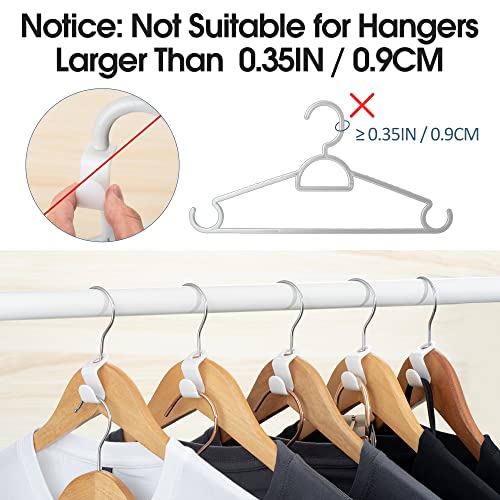 Macood Clothes Hanger Connector Hooks, Cascading Hangers Hooks Space Saving For Velvet Clothes Hanger, Closet Organizer Space Savers 100 Pack (White & Black) #TOP1