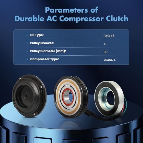 Image of ECCPP AC Compressor Clutch for Chevrolet Tahoe V8 5.3L 2015-2020