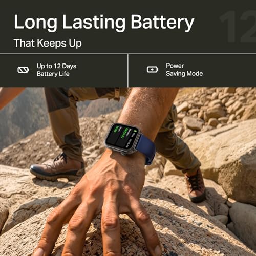 Image of boAt Storm Call 4 India's first Smartwatch with Type-C Charging,1.96 inch (4.97 cm) HD Display, Functional Crown, BT Calling, Sports Modes, Heart Rate, SpO2, Sleep & Stress Tracking, SOS, IP68 (Navy Blue)
