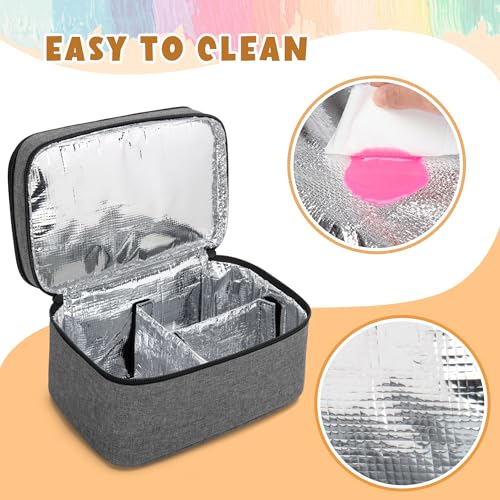 Image of BAFASO Acrylic Paint Organizer Holds 24 Bottles of 2 fl.oz, Storage Case with Tools Section, Gray