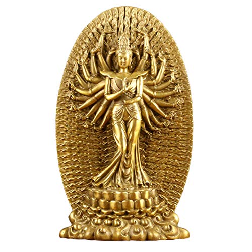 MHUI Estatua de Buda Feng Shui de la Suerte y la Felicidad, Estatua de Buda Guanyin de mil Manos, Estatua de Dios de la Fortuna, decoración del hogar, Regalo de inauguración de la casa Cover