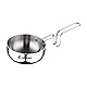 Bergner TriPro TriPly Stainless Steel 12cm Tadka Pan, 500ml Capacity, For Spice Tempering/Seasoning, Long Wire Handle, Laser-Etched Scale, Smooth Finished Surface, Induction Bottom and Gas Stove Ready
