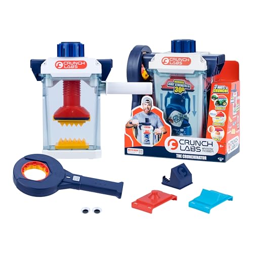 CrunchLabs The Crunchinator by Mark Rober Crunch Smoosh Squeeze & Pop Objects Harness the Awesome Kid Power And Experience Mind Blowing Crushing Satisfaction! What Will You Crunch?