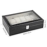 Lybunair 12 Soft Pillow Watch Jewelry Display Storage Organizer Box Case