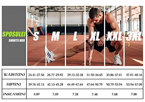 Sposulei Men's Athletic Shorts Quick Dry Lightweight Gym Running Casual 7 Inch Inseam Shorts With Zipper Pockets Khaki Small #TOP5