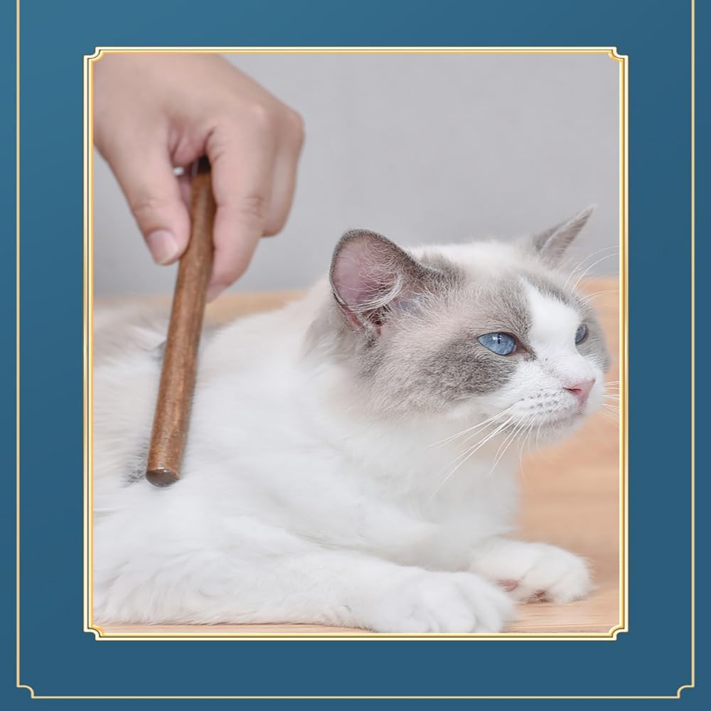Peine para Mascotas con Mango de Madera | Fácil de peinar, hecho de material duro y práctico(Wide-toothed comb)