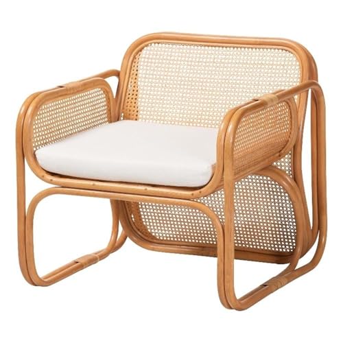 bali & pari Cambridge Natural Rattan Armchair - Handcrafted Lounge Chair