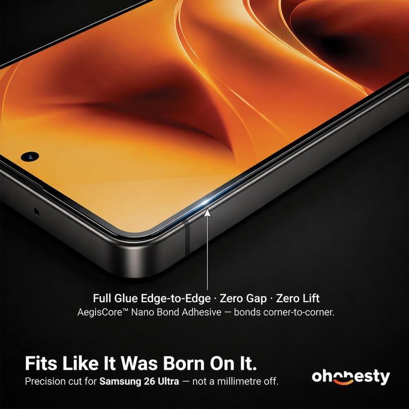 Image of UNBREAKcable Tempered Glass Screen Protector Compatible with Samsung Galaxy S26 | Full Coverage 9H Hardness, Scratch & Impact Resistant, HD Clear, Bubble-Free Easy Installation- Pack of 2