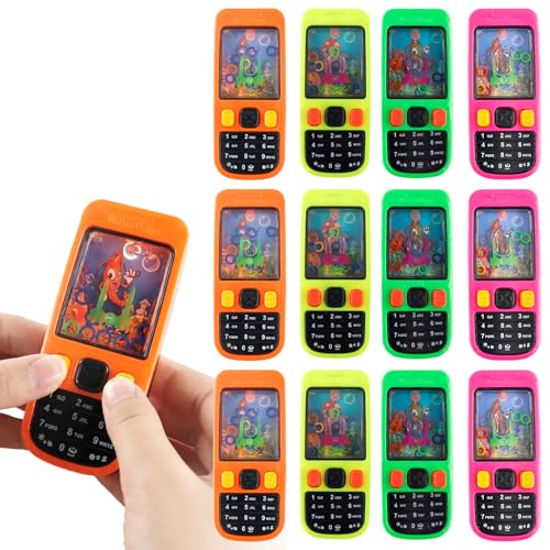 Juegos de Agua Portátiles,12 Piezas Mini Juegos de Agua,Mini Juegos de Anillo de Agua de Mano,Consola y Máquina Retro,Bolsas de Regalo para Relleno,Regalos de Fiesta