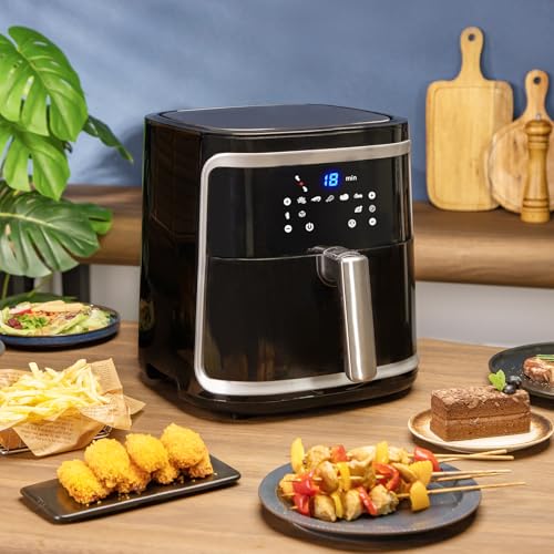 La freidora de aire Aigostar Cube baja a 79€ con una capacidad de 7 litros para más de 4 personas 4 Aigostar Cube - Freidora de aire XXL, 1900W, 7L Air fryer. Libro de recetas incluido, panel LED táctil. Doble uso: con cesta o cajón. 7 funciones...