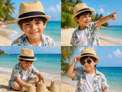 Image of BookMyCostume Golden Western Cowboy & Ballroom Style Hat| Fancy Dress Accessory for Dance, Stage Shows & Theme Parties For Kids