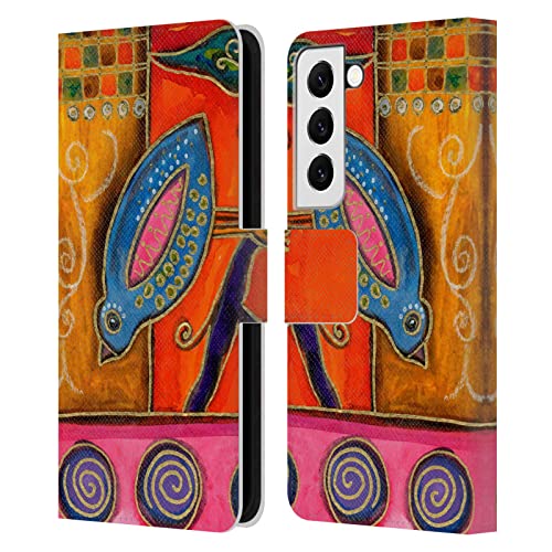 Carcasa Samsung Galaxy S22 5G de cuero tipo libro Wyanne Pequeño pájaro Funky