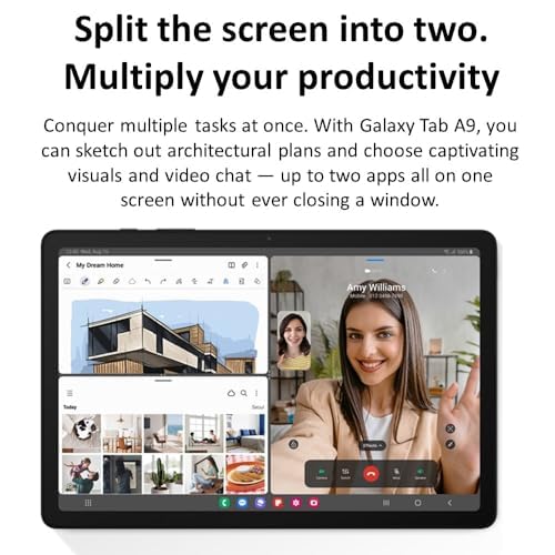 Samsung Galaxy Tab A9 (SM-X110), 64GB 4GB RAM, WiFi Only, International Version (Gray) (Renewed)