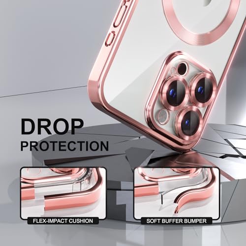 Image of Misea Magnetic for iPhone 15 Pro Case Compatible with MagSafe Pink