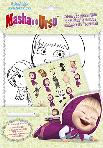 Masha e o urso – Colorindo com adesivos