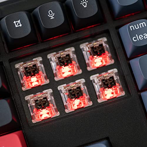Image of Keychron V6 Wired Custom Mechanical Keyboard, Full-Size QMK /VIA Programmable with Hot-swappable Keychron K Pro Brown Switch Compatible for Mac Windows Linux (Frosted Black-Translucent)