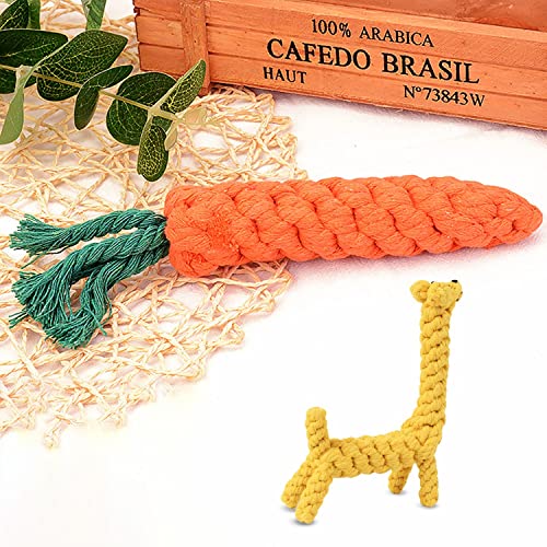 2 Pack Dog Haustier welpe kleine mittlere Hunde kauen Spielzeug Besen boaredom seilknoten Training Durable zähne interaktives Geschenk Set Baumwolle zahnärztliche Pflege behandelt ängstliche Giraffe