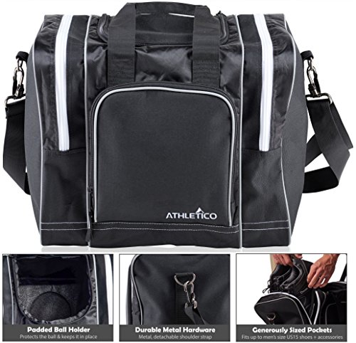 image for Athletico Bowling Bag & Seesaw Polisher Bundle - Single Ball Tote Bag 
