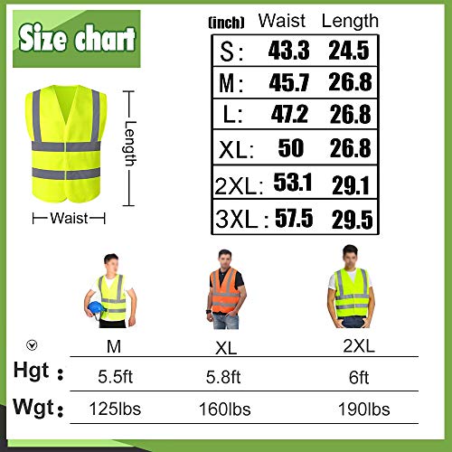 Yoweshop Hi Vis Safety Vest Customize Your Logo Protective Workwear With Reflective Strips Unisex (Neon Yellow (Xl)) #TOP3