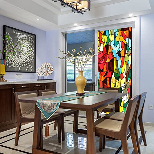 Stain Glass Window Film Opaque Self-Adhesive Glass Covering miniatura 3