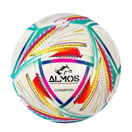 Almos Champion Soccer Ball – For Club Match, Training, Match Performance, Indoor & Outdoor Soccer, Suitable for Grass & Astro |16 Panel, Fabric Wrapped Rubber |Size 5 for Youth & Adult Soccer Players|