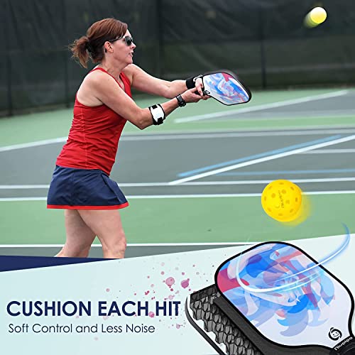 Image of niupipo Pickleball Paddles Set of 2 or 4, USAPA Approved Fiberglass Pickleball Paddle Set with Balls and Bag, Polypropylene Honeycomb Core, Lightweight Pickleball Paddles for Beginners Men Women