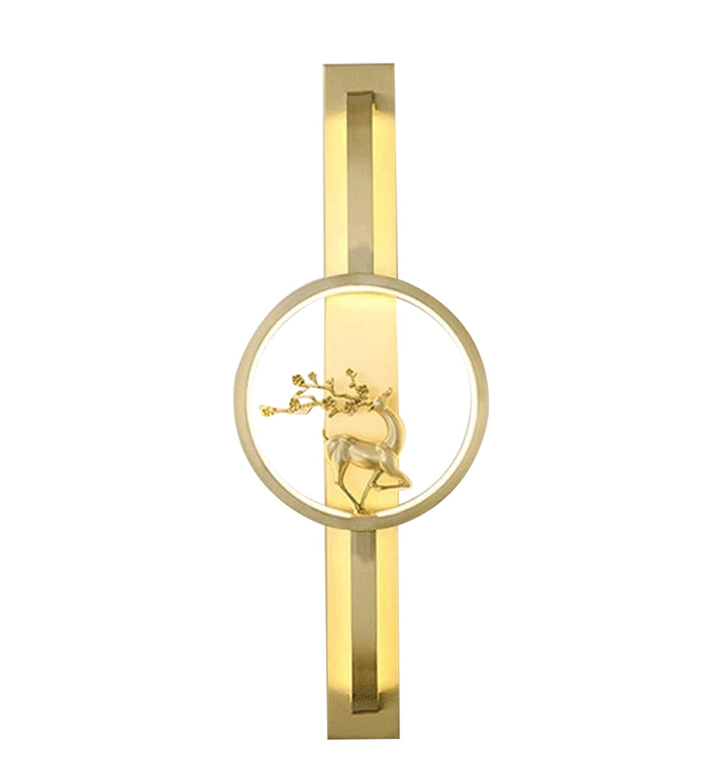 Applique murale entièrement en cuivre finition dorée luminaire de prestige