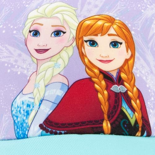 Disney Baseball Cap | Official Frozen Girls Sun Hat | Elsa Kids Summer Hat | Purple One Size2
