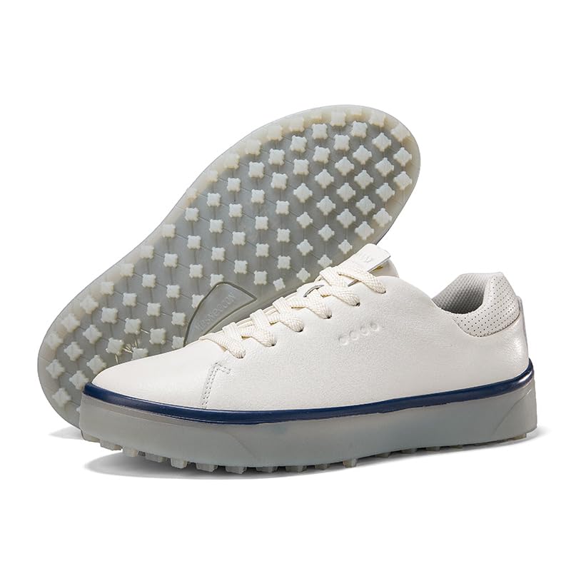 TauLene Men's Spikeless Waterproof Lightweight Golf Shoe Sneaker Unisex Retrocross Women Golf Sneakers White