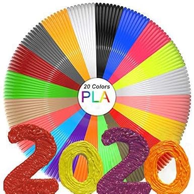 review 3D Pen Filament Refills(20 Colors,10 Feet Each) Total 200 Feet,PLA Filament 1.75mm,PLA 3D Printing Pen Filament 3D Pen For Kids,No Stuck, Non-toxic and Odorless,Not Fit for 3Doodler Pen