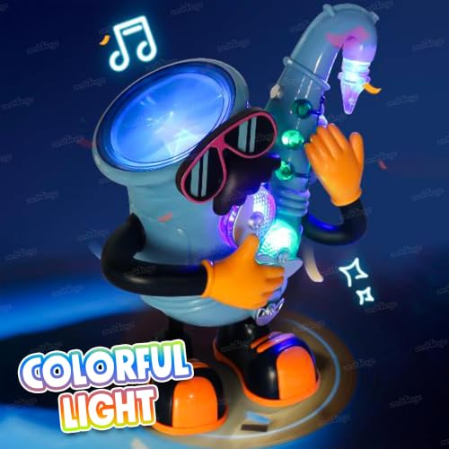 Image of Zest 4 Toyz Dancing Robot Toy for Kids with Colorful LED Light and Sound Toy Interactive Robot Electric Dance Toy Musical Toy for Kids Battery Operated Baby Toy Birthday Gift for Boys Girls