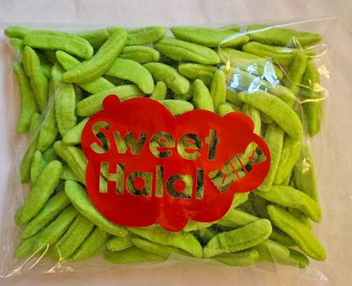 Bonbons BANANES VERTES Gélifiés Halal Assortis, Sachet 1kg, Multicolore sucré, Goût BANANE, 180 Pièces, Texture Lisse, Format Familial pour Fête et...