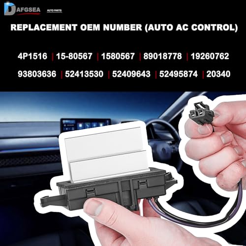 Image of Blower Control Module AC Blower Motor Resistor fit for 2003-2007 Chevy Silverado Avalanche Suburban Tahoe, GMC Envoy Sierra Yukon, Cadillac Escalade,Buick Rainier，Replaces 4P1516，1580567, 93803636
