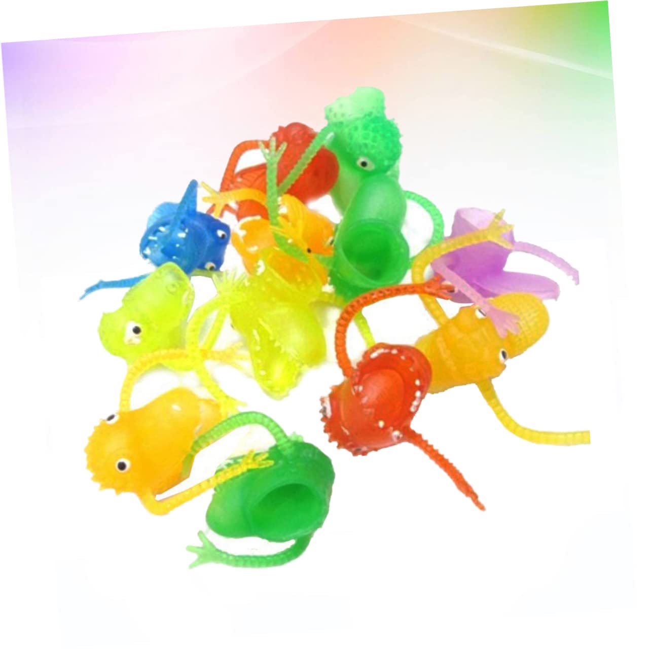 Toyvian 40pièces Marionnettes Doigts Dinosaures Amusantes pour Garçon Fille Jouets De Fête Anniversaire Motifs Aléatoires