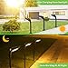 JSOT 150 Lumen Bright Solar Outdoor Lights,4 Pack Solar Pathway Lights Waterproof Landscape Lighting Path Light for Garden Decor Walkway Yard Driveway Holiday Decorative Lamp