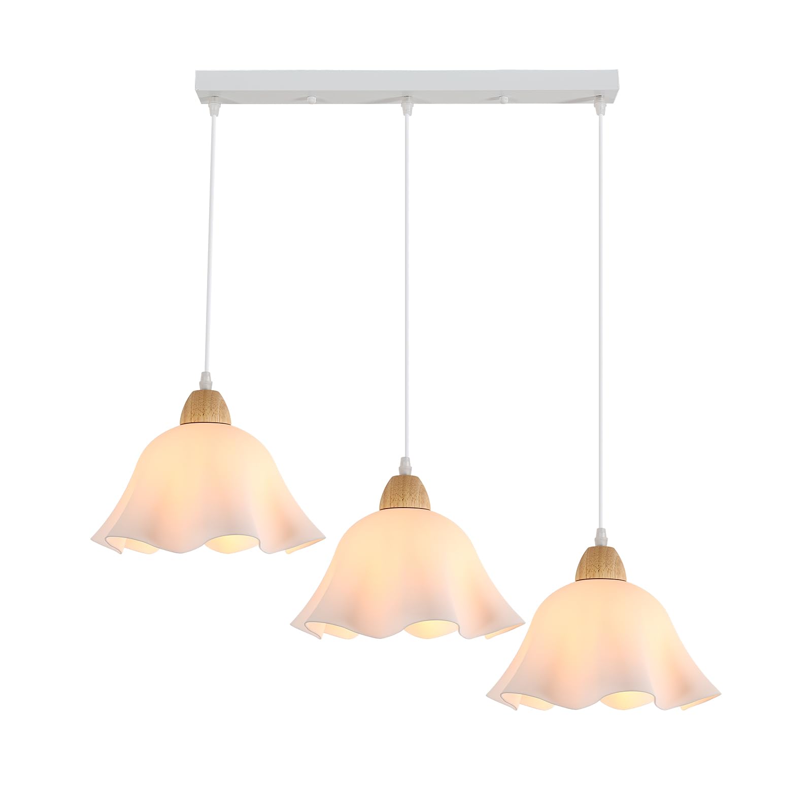Goeco E27 Ceiling Light for Dining Room, Bedroom, Café, Balcony, White