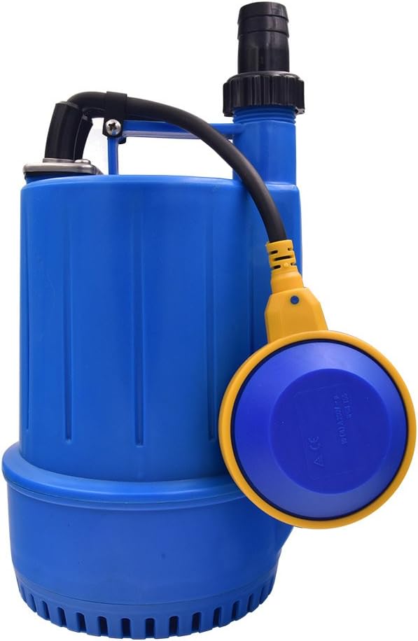 LEISSU Submersible Utility Pump 1/6 HP Clean Dirty Sump Pump with Float Switch for Swimming Pool Pond Basement Drainage Garden Irrigation Transfer