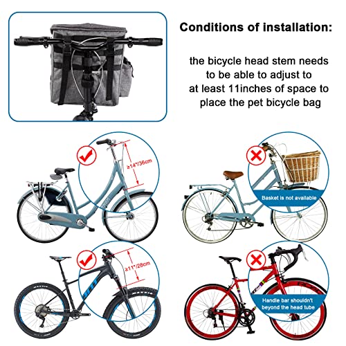 Ownpets Dog Bike Basket Foldable Pet Carrier, Dog Car Booster Seat with Mesh Windows, Adjustable Shoulder Bag Portable… - Image 6