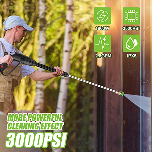 Commowner 3000Psi Electric Pressure Washer- 2.9Gpm High Power Machine With 5 Spray Tips And Soap Bottle For Car Washing, Fence Cleaning, Patio Maintenance #TOP1