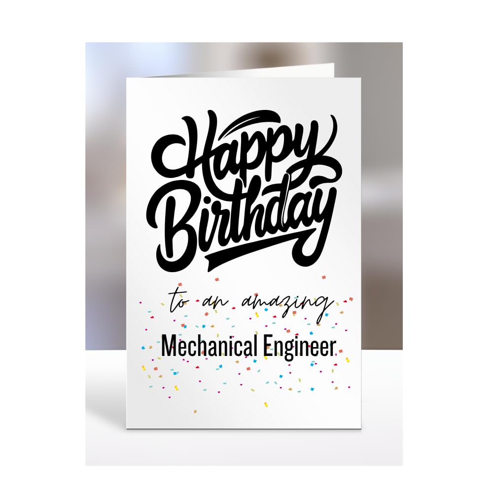 Card for Mechanical Engineer, Happy Birthday Gifts for Men or Women, Him, Her, Presents for Christmas, Appreciation, To an amazing, A5-167a_199 โ image 1