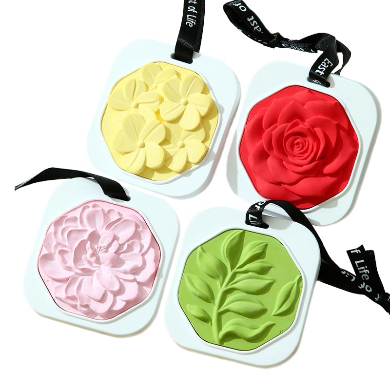 Ambientador para auto en forma de flor, pack x4 miniatura 1