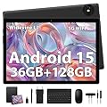 LEVIRTU Tablet 10 Pollici Android 15, 36GB+128GB(1TB TF), 8000mAh,1280 * 800 IPS, 8MP/5G WiFi/BT5.0, Widevine L1,Tablets in offerta con Tastiera,Mouse, Nero