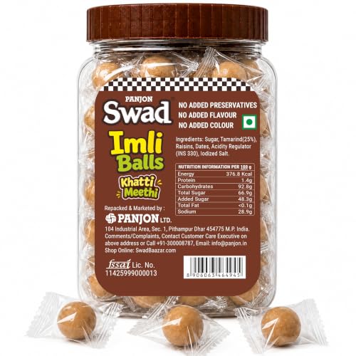 Image of Swad Khatti Meethi Imli Balls Chatpata Tamarind 220g, Pack of 1