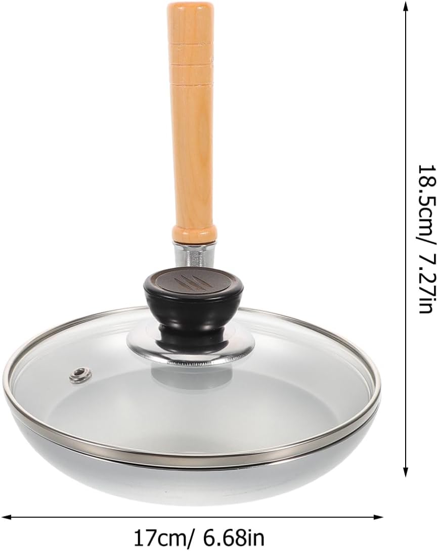 PRETYZOOM Nonstick Omelette Pan Egg Fryer with Vertical Handle for Pancakes Breakfast Cooking Sturdy Easy to Clean Kitchen Equipment