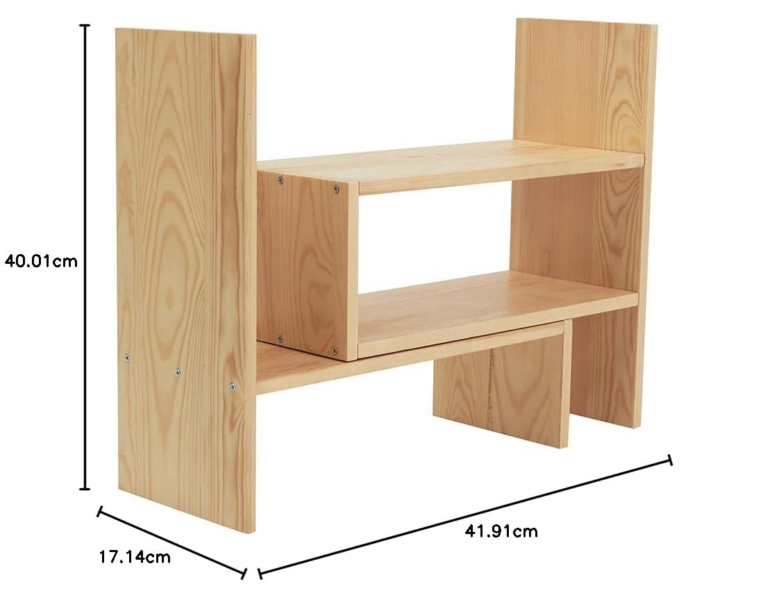 Liry Products beżowy regulowany wysuwany organizer na biurko z naturalnego drewna Caddy organizer na biurko półka blat regał regał ekspozycyjny stojak rozszerzalny przechowywanie biuro dom
