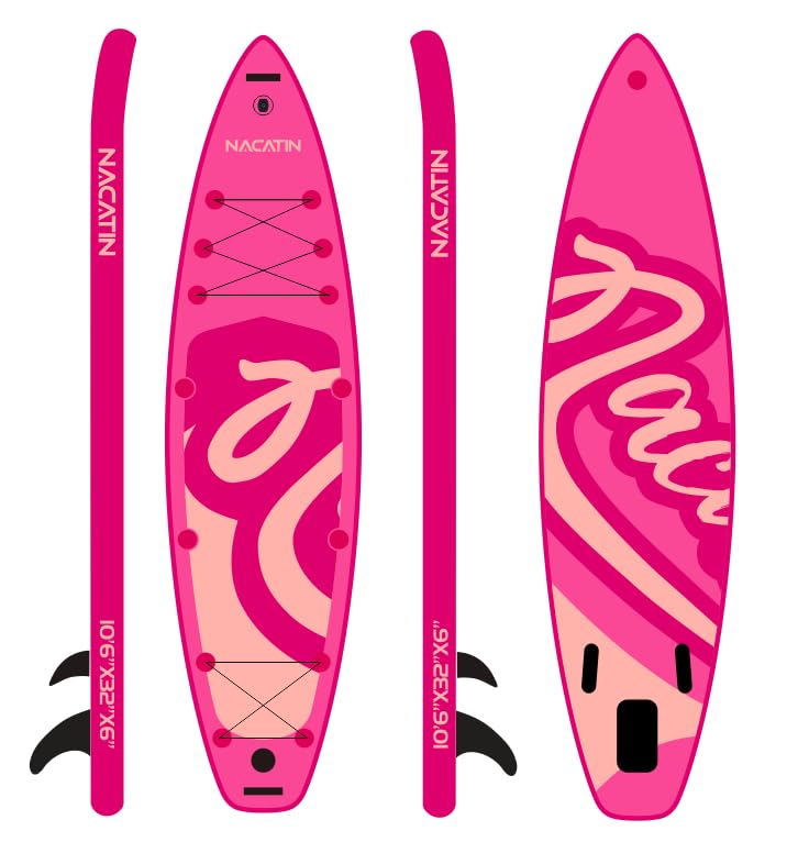 Tabla de remo para adultos de 320 cm, color rosa