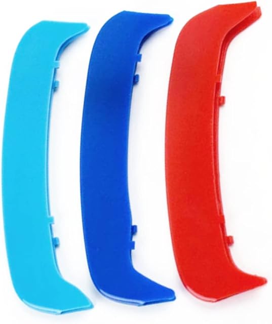 M-Colored Front Grille Insert Trims 3 Colors Clip In Grille Trims Strips Covers for BMW 3/4/5/6/7 series and X3/X5/X6/X7 (This ASIN only for 3 Series 02-04 E46 LCI 11-Beam)