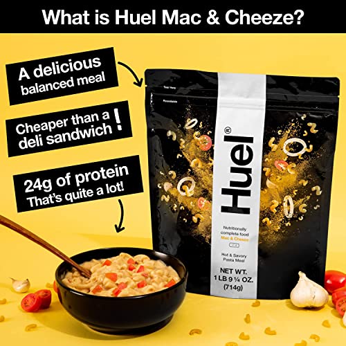 Huel Hot And Savory Instant Meal Replacement - Mac Cheeze 14 Scoops Packed With 100% Nutritionally Complete Food, Including 25G Of Protein, 6G Fiber, 27 Vitamins Minerals Lastfuel Scoop 25.1856 Ounce #TOP1