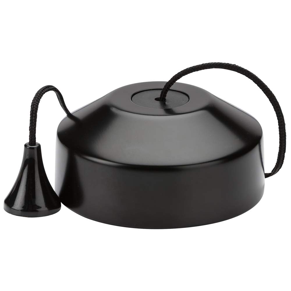 FOXCUP 2 Way Matt Black Pull Cord Switch - 10A, 1.5M Long String, Compatible with Lighting, Fans, Heaters & Small Appliances